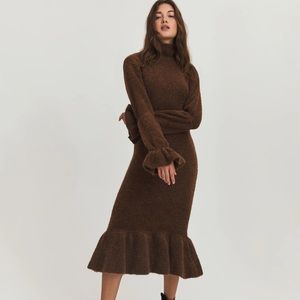 Ophelia Puff Sleeve Sweater Dress